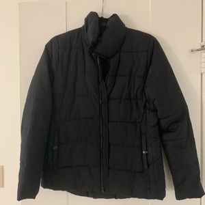 Black puffer jacket